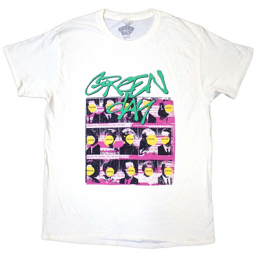 Green Day - Nimrod Mugshots Herren T-Shirt - Creme